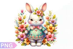 Spring Bunny Clipart - Bunny sublimation PNG Design Product Image 1