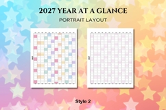2027 Yearly at a Glance - Canva Template Product Image 4
