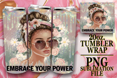 Bright mornings 20oz tumbler wrap, Woman Product Image 1