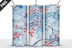 Christmas Flowers Tumbler Wrap | Sublimation Design | Tumble Product Image 3