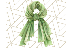 Watercolor Winter Hats and Scarves Clipart PNG Product Image 2