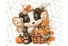 Fall Fairy Animal Clipart PNG, Woodland Creatures With Wings Product Image 2