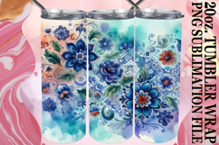 Uplifting spirits 20oz tumbler wrap, Watercolor Pattern Product Image 1