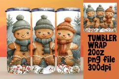 Christmas Gingerbread Tumbler 20oz Winter Pattern Product Image 1