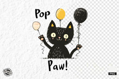Black Cat Happy Birthday Party Clipart Product Image 1