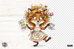 Whimsical Fox Mom PNG - Fox Clipart Product Image 1