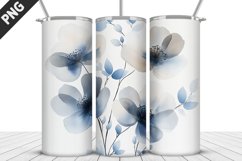 Flowers Tumbler Wrap | Sublimation Design | Tumbler PNG Product Image 1