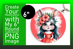 Creative Round Design Coaster Artwork , Cute Bunny Product Image 1