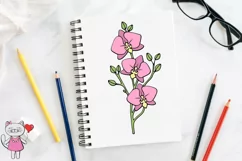 Orchid Flower SVG cut file, orchid silhouette, for cricut Product Image 2