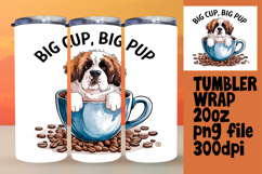 GLAMOROUS 20oz Tumbler Template , Coffee Dog Product Image 1