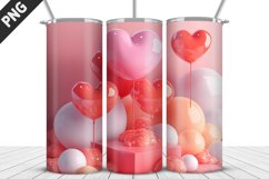 Lovely Hearts Tumbler Design | Valentine&#039;s Day Tumbler Wrap Product Image 1