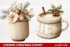 2 Nordic Christmas Clipart | Scandinavian Holiday PNG Product Image 1