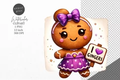 Christmas clipart|Gingergirl clipart|Christmas sublimation Product Image 1