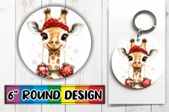 Cute Round Design for Keychains , Xmas Product Image 1
