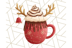 Christmas Coffee Mugs Clipart PNG Festive Cups Product Image 2
