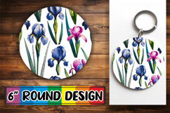 Sweet Round Ornaments Design, Flower Pattern Product Image 1