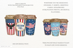 Patriotic Coffee Cups Clipart Product Image 3