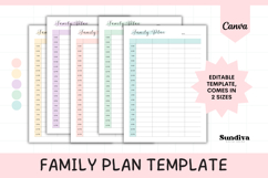 Family Plan Canva Template 2 Product Image 1