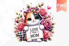 Love you mom Sublimation - Mother&#039;s Day Clipart PNG Product Image 1