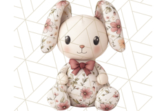 Pink Floral Stuffed Animal Clipart PNG, Cute Stuffed Animals Product Image 2