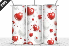 Valentines Love Skinny Tumbler PNG Wrap| Valentines Tumbler Product Image 3