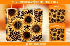 Pumpkin Tumbler Sublimation Wrap, 20 oz Fall Tumbler Wrap Product Image 1