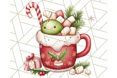 Christmas Dinosaur PNG Clipart, Cute Dino Holiday Art Png Product Image 2
