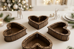 Heart-Shaped Wooden Gift Box Template for Laser Cutting Product Image 2