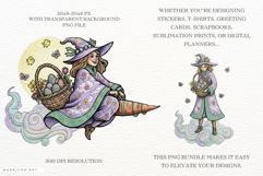 Easter Witch Clipart Product Image 2