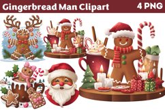 Gingerbread Man Clipart PNG Product Image 1