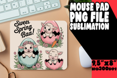 Joyful Mouse Mat Design PNG, Cute Easter Product Image 1