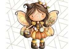 Halloween Fairy Clipart PNG, Spooky Cute Character Art Product Image 2