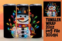 Winter Holiday 20oz Tumbler Sublimation Design Product Image 1