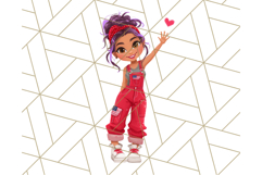 Patriotic Fashion Girl Clipart PNG for 4th of July Product Image 2