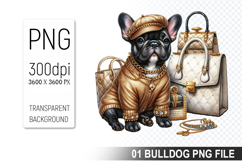 Cute French Bulldog Clipart PNG, Bulldog Graphic Design Product Image 1