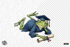 Whimsical Graduation Frogs PNG Clipart Product Image 1