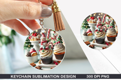 Christmas Keychain Sublimation - Christmas Keychain PNG Product Image 1