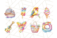 Tropical Summer Clipart Beach, Drinks And Fun Png, Vacation Product Image 2