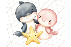 Cute Animal Friends Clipart PNG, Whimsical Spring Animal Duo Product Image 2