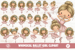 Whimsical Ballet Girl Clipart Product Image 1