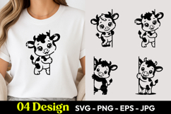 Cute Baby Cow SVG PNG Product Image 1
