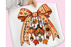 Thankful Bow Thanksgiving PNG Shirt Design, Funny Bow PNG Product Image 2