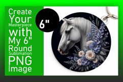 Trendy Circle Design Car Coaster PNG , Horse Product Image 1
