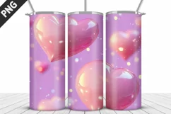 Valentines Love Skinny Tumbler PNG Wrap| Valentines Tumbler Product Image 3