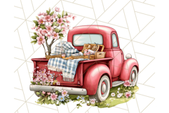 Floral Farm Truck Clipart, Cottagecore Country Truck Png Product Image 2