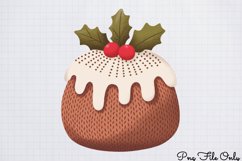 Cute Pink Christmas Watercolor Clipart PNG Product Image 1