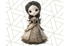 Creepy Dolls Clipart PNG Haunted Toy Characters Product Image 2