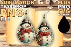Sweet Teardrop Earrings Gift PNG, Christmas Product Image 1