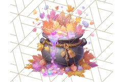 Halloween Witch House Clipart PNG with Potions and Brooms Product Image 2