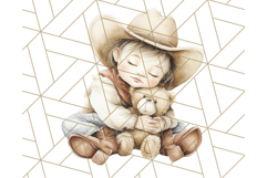 Cowgirl Baby Clipart PNG, Cute Toddler Western Outfit Art Product Image 2